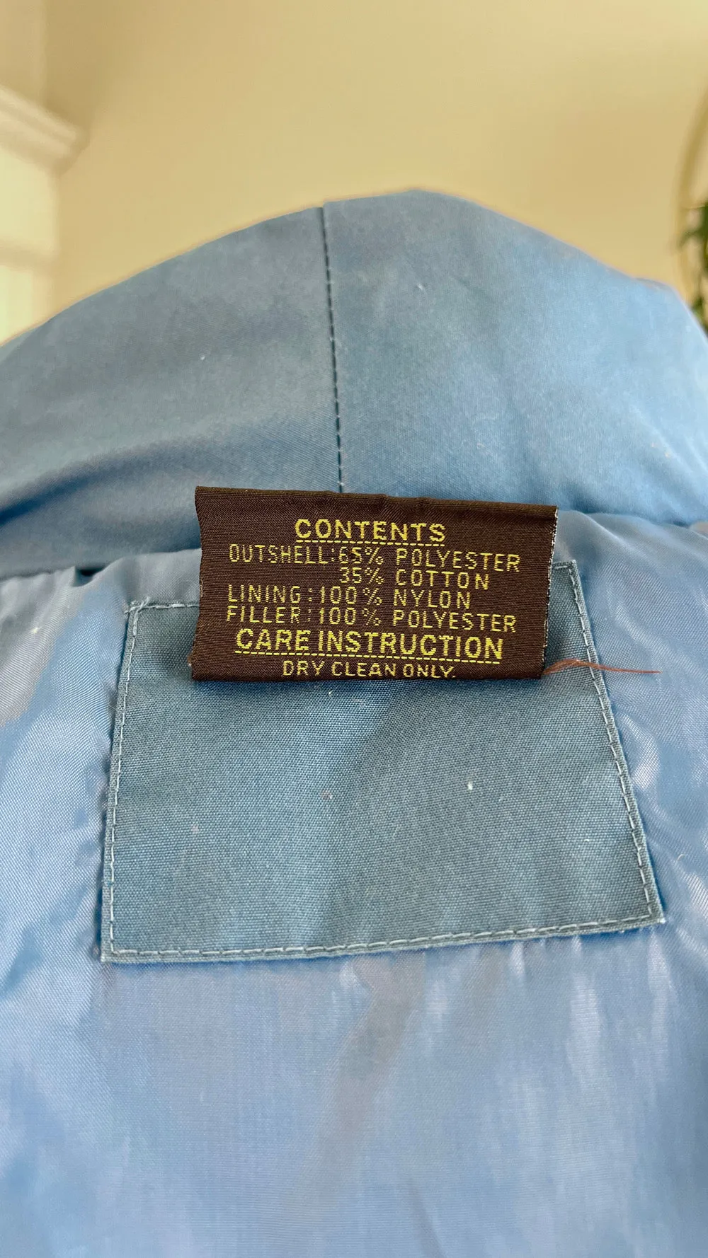 1980s Blue Puffer Coat | medium