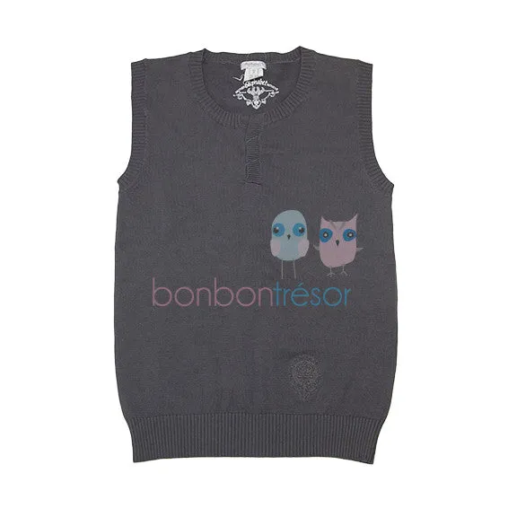 Alphabet Boys Grey Knit Vest