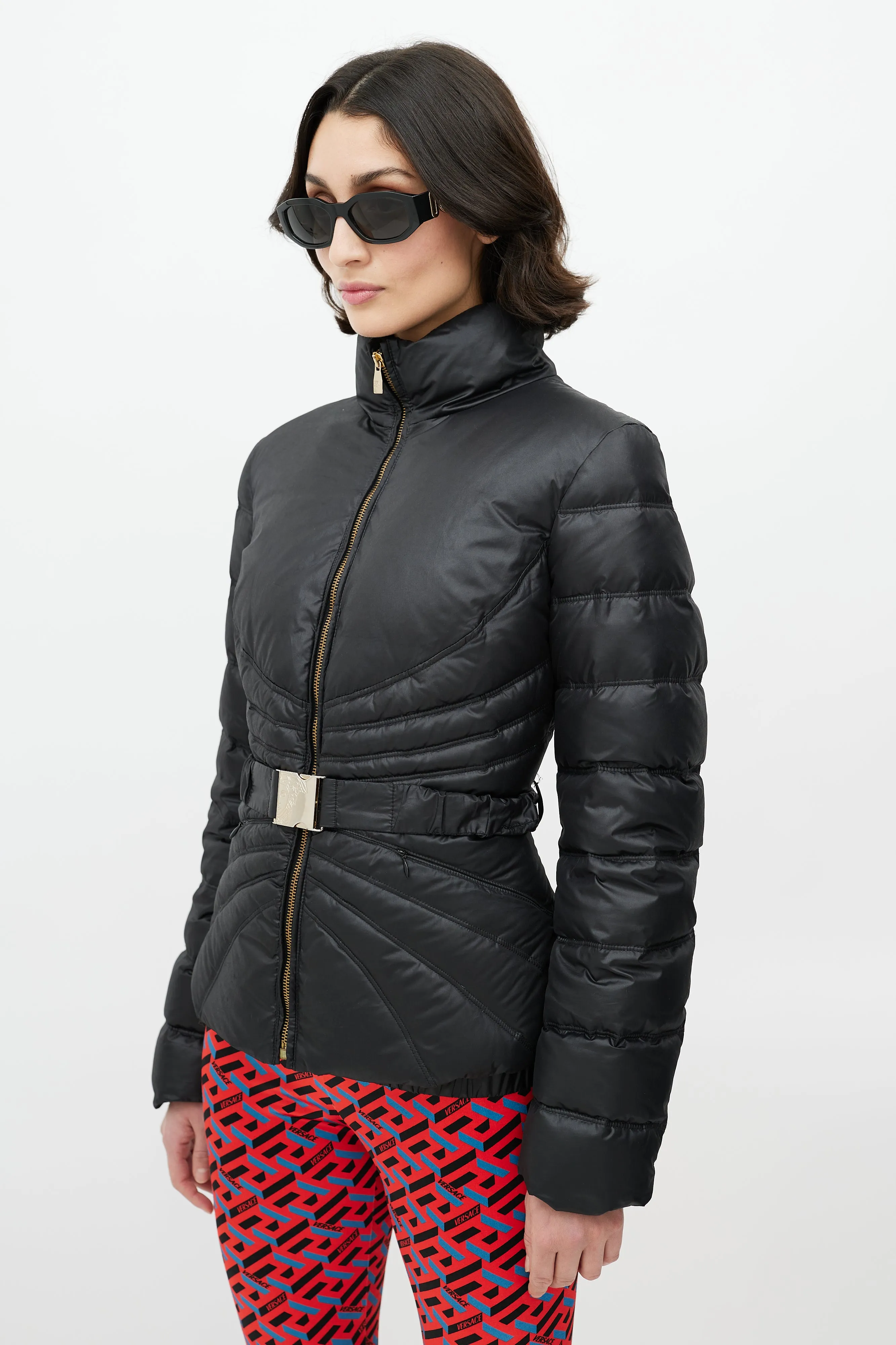 Black Quilted Down Puffer