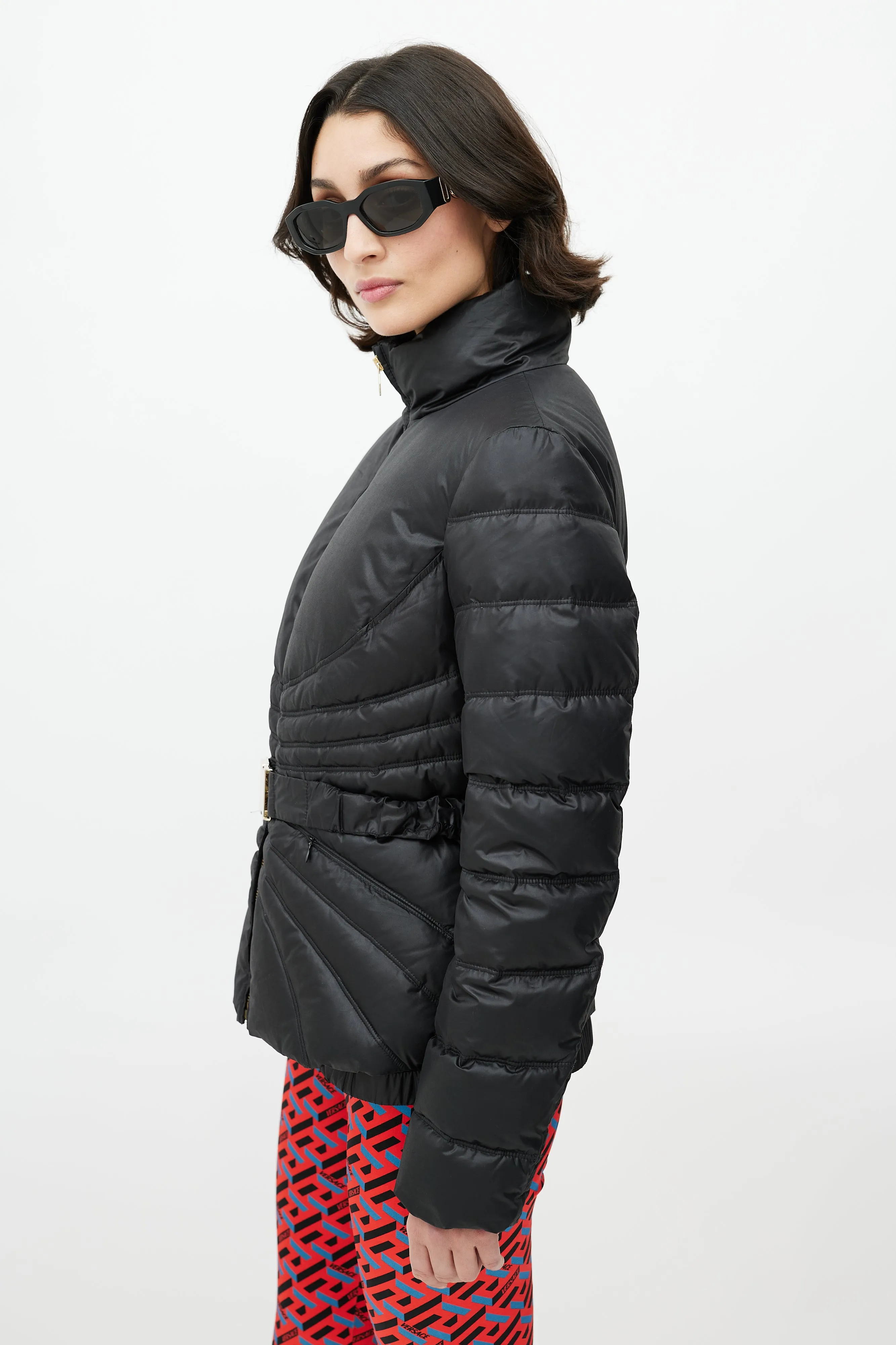 Black Quilted Down Puffer