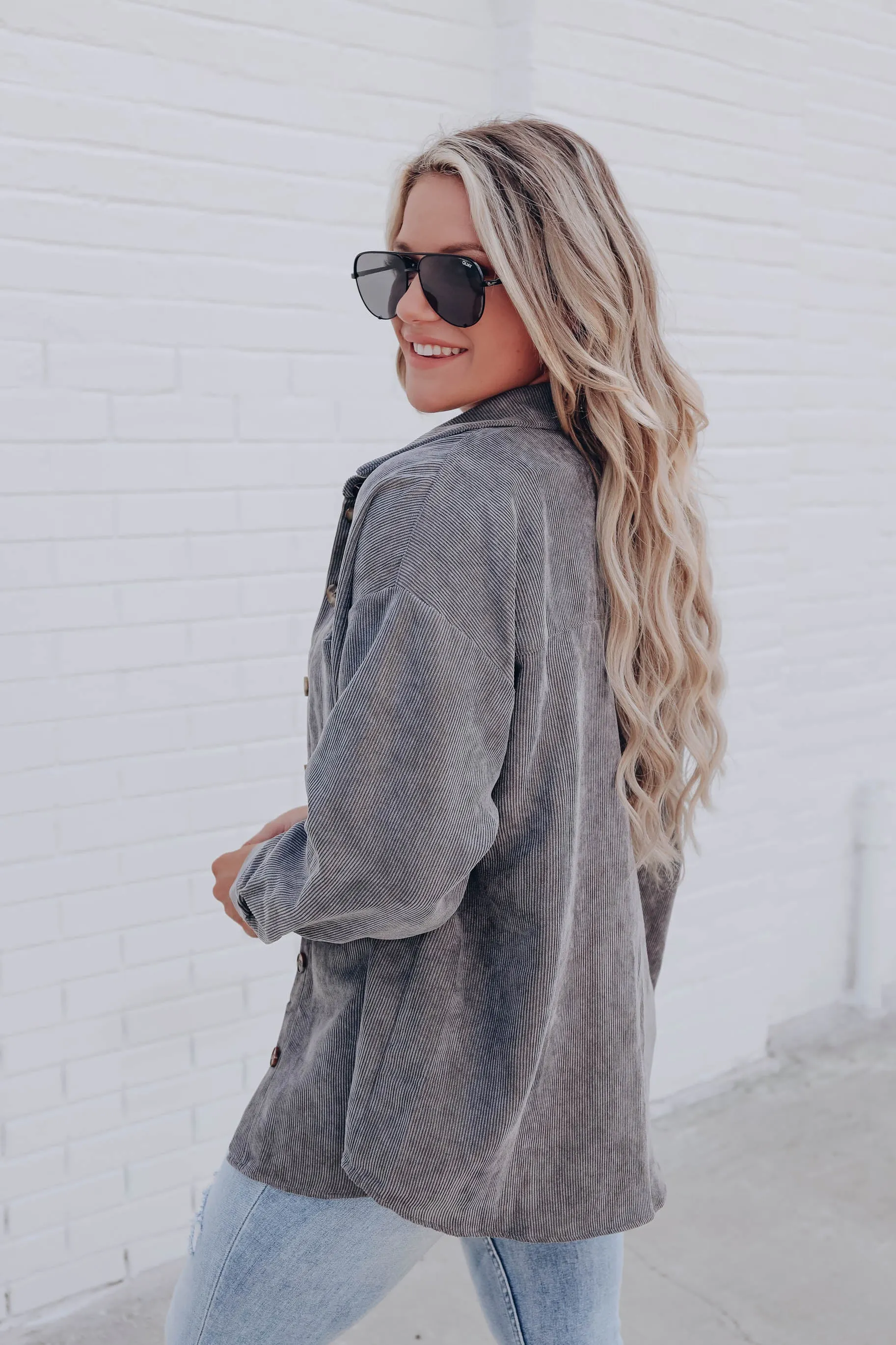 Camden Corduroy Button Down Top