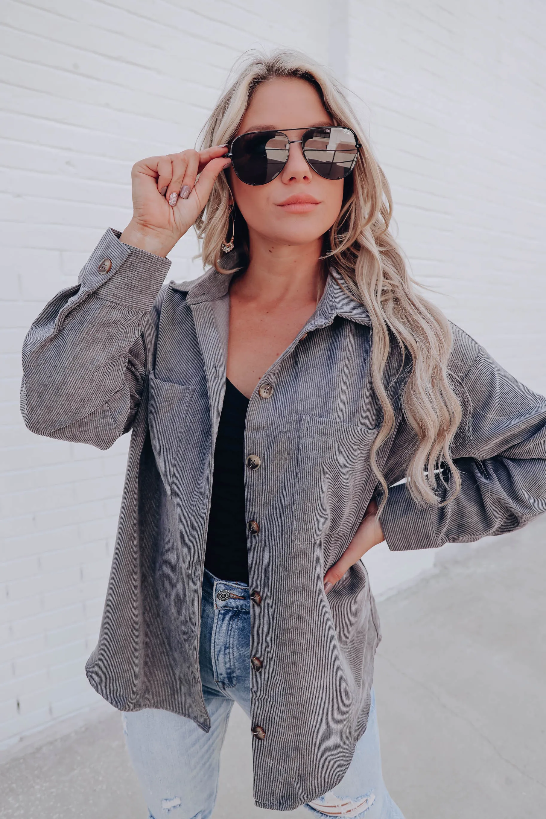 Camden Corduroy Button Down Top