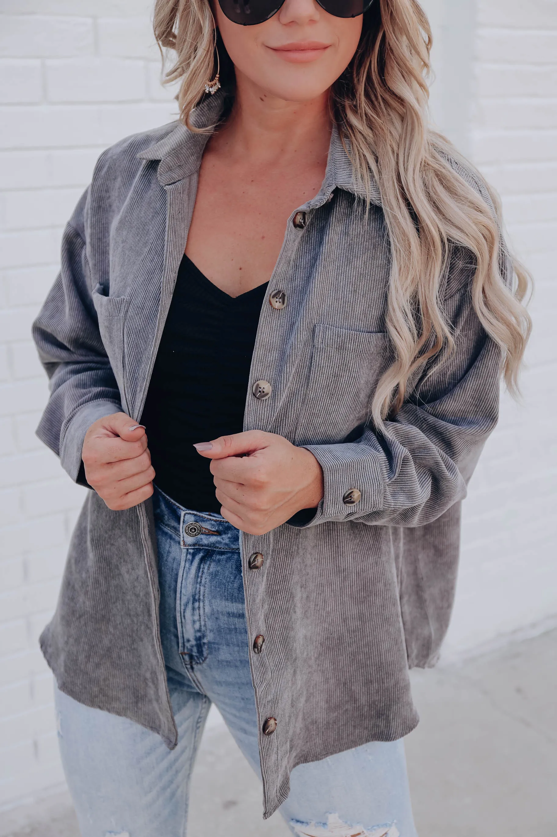 Camden Corduroy Button Down Top