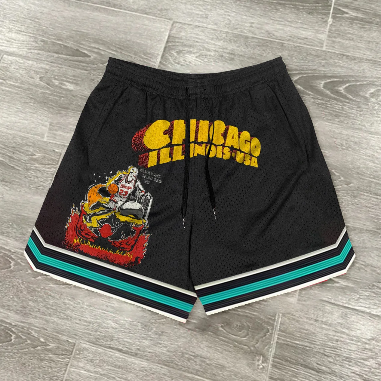 Casual retro trendy mesh shorts