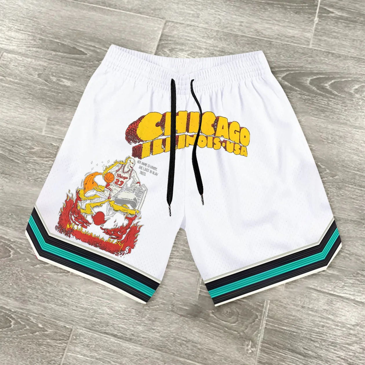 Casual retro trendy mesh shorts