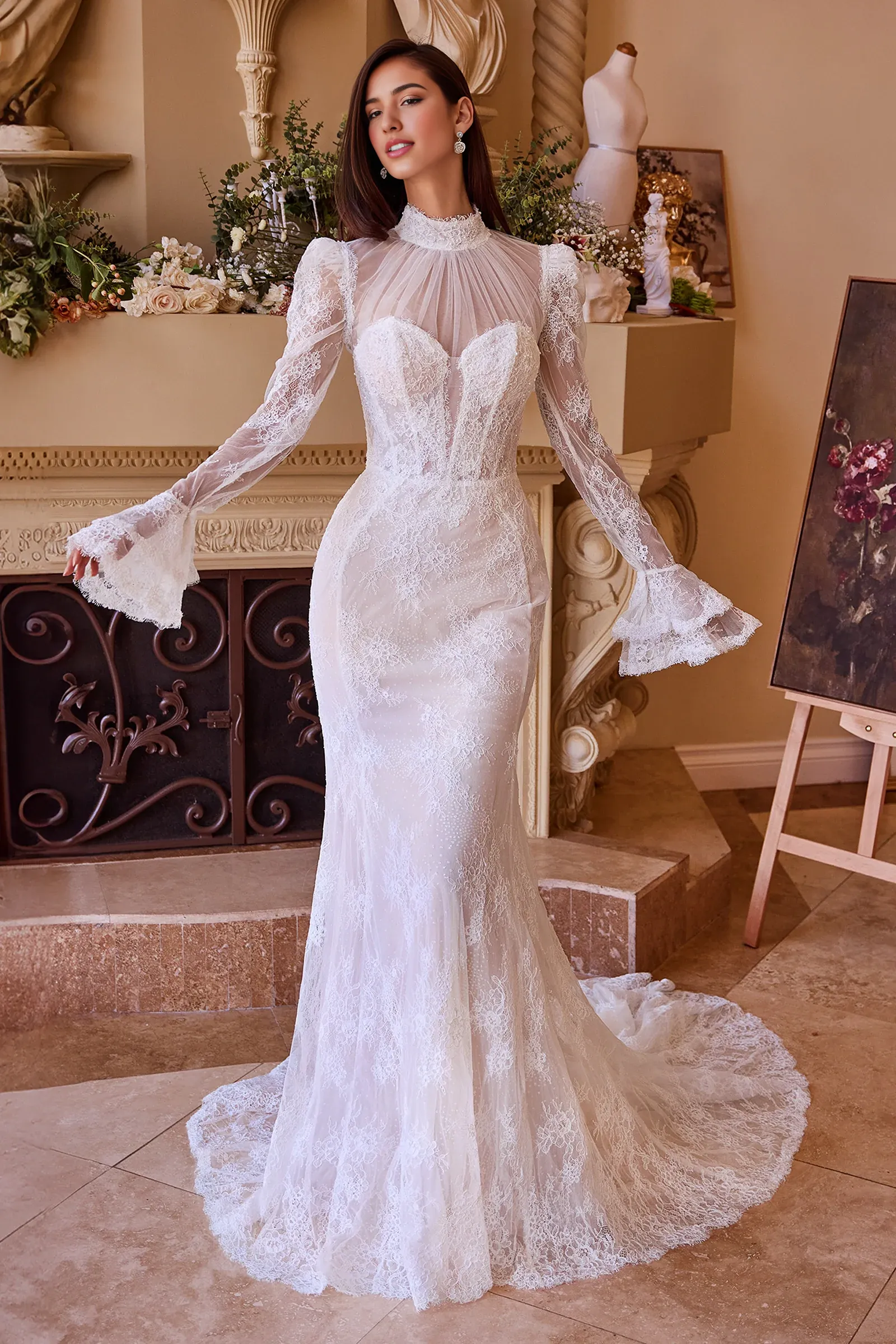 Elegant Evening Dress Fitted Strapless Jacket Bridal Gown Wedding Dresses