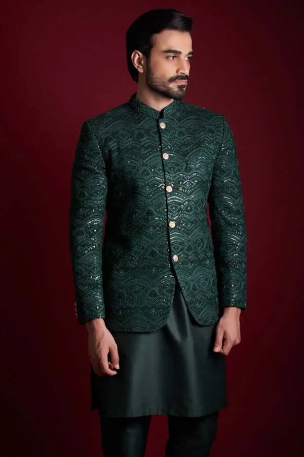 Forest Green Prince Jacket set