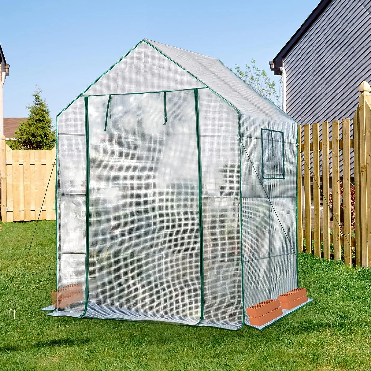 Greenhouses for Outdoors, Portable Walk in Greenhouse for Garden Plants That Need Frost Protection and Away from Pests and Animals