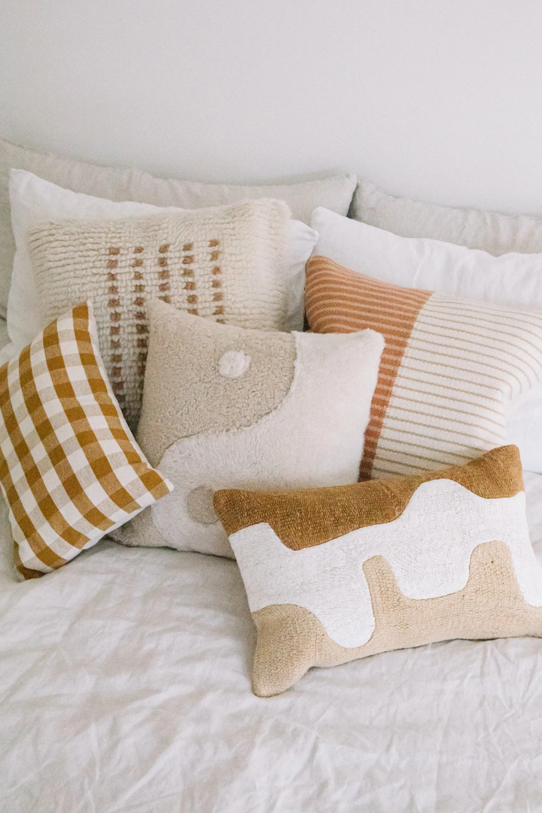 Honey Gingham Lumbar Pillow