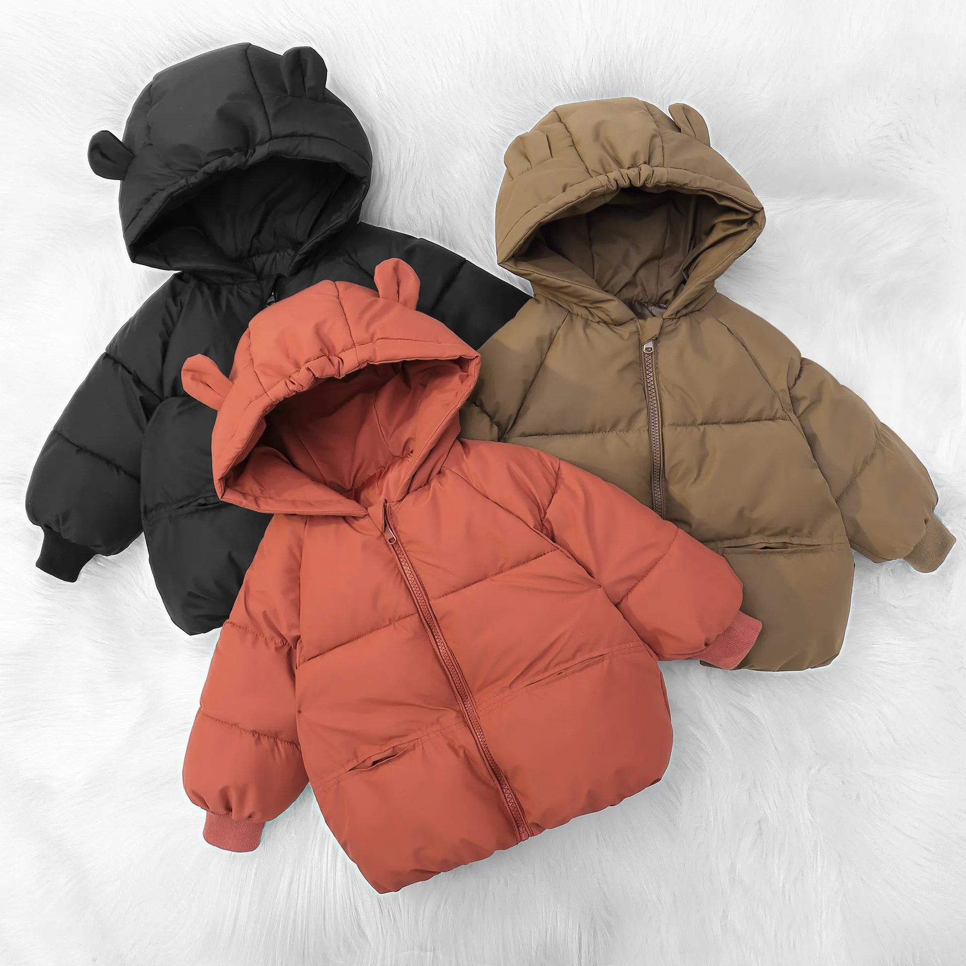 Kids Winter Latest Thickened Hooded Jacket Warm Quilted Coat