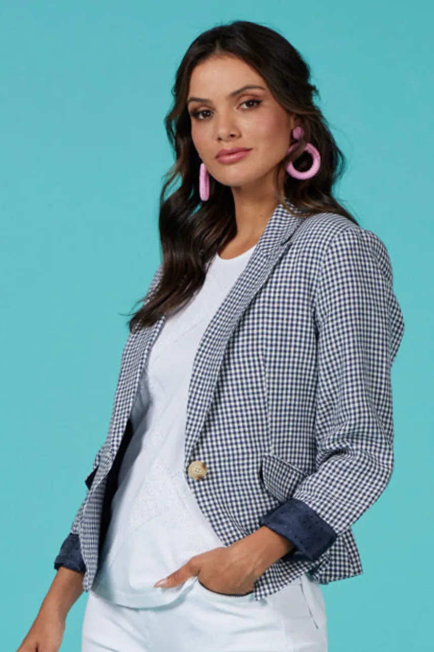Kidston Jacket in Indigo Check