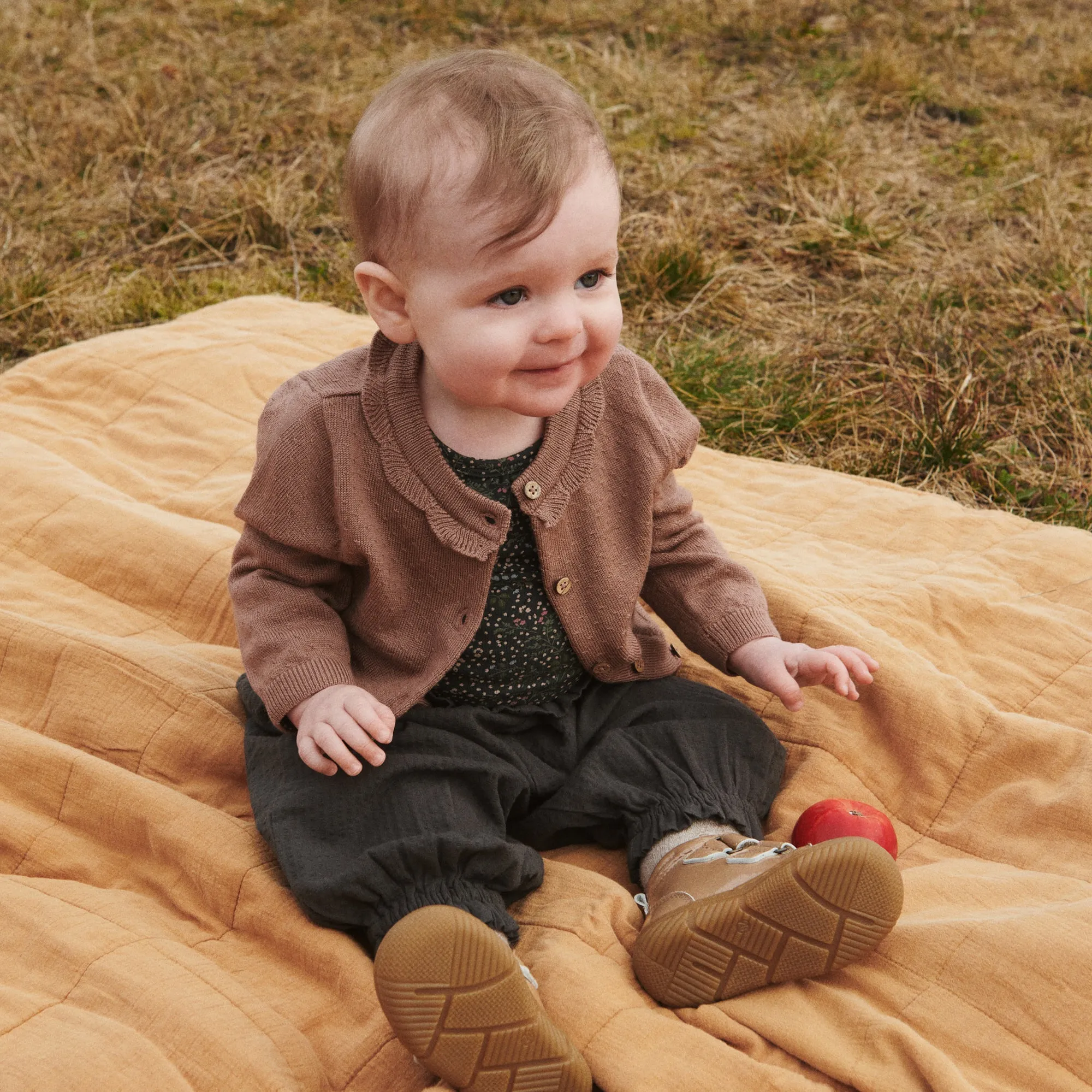 Knit Cardigan Amy | Baby - berry dust