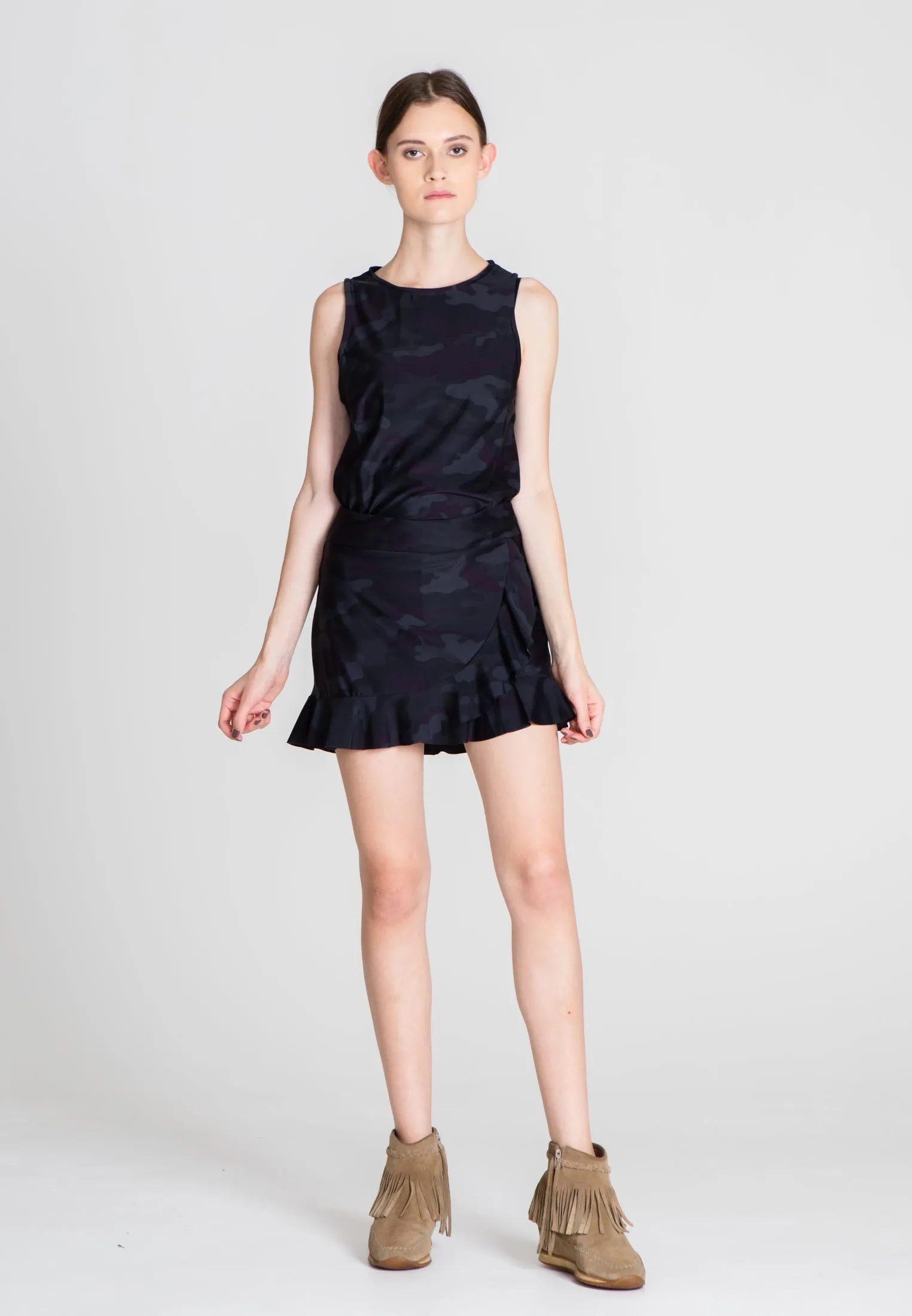 La Luna Sport Top - Grey Camo