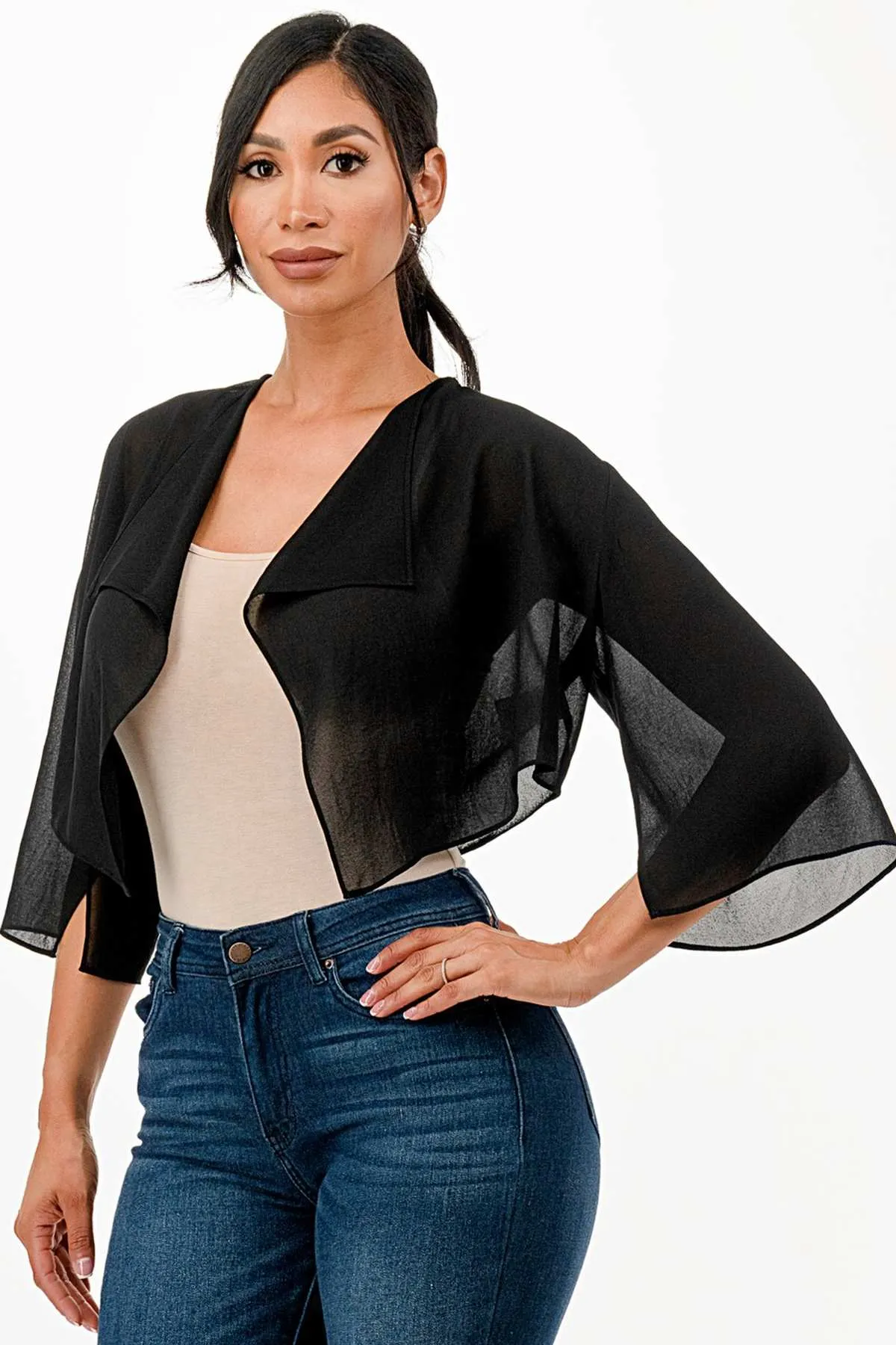 La Scala 11629 Sheer Chiffon Bolero