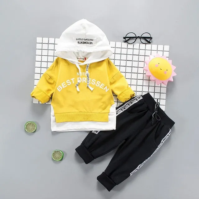 LZH Toddler Boys Clothes Autumn Winter Kids Girls Clothes Hooded Pant 2pcs Outfit Suit Children Clothing For Boys Clothing Sets