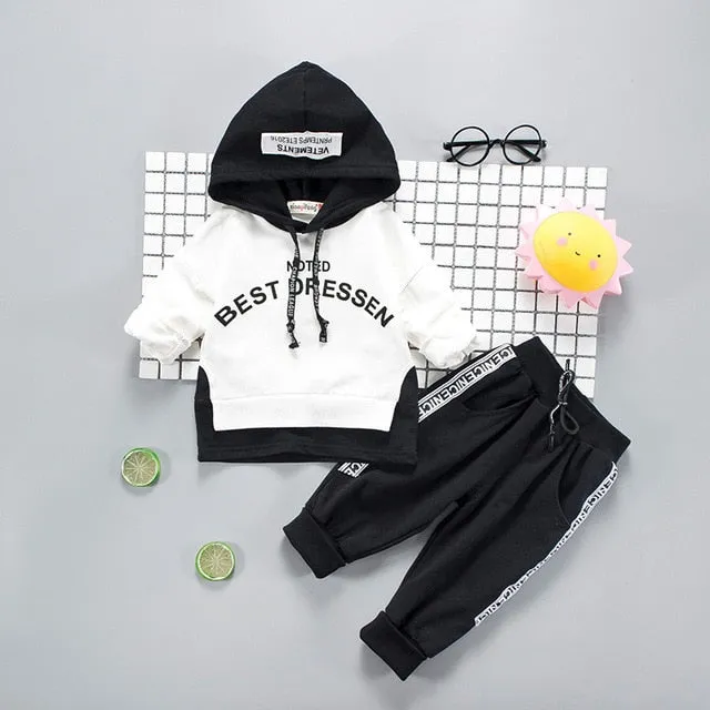 LZH Toddler Boys Clothes Autumn Winter Kids Girls Clothes Hooded Pant 2pcs Outfit Suit Children Clothing For Boys Clothing Sets