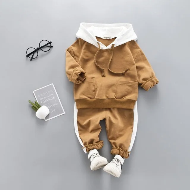 LZH Toddler Boys Clothes Autumn Winter Kids Girls Clothes Hooded Pant 2pcs Outfit Suit Children Clothing For Boys Clothing Sets