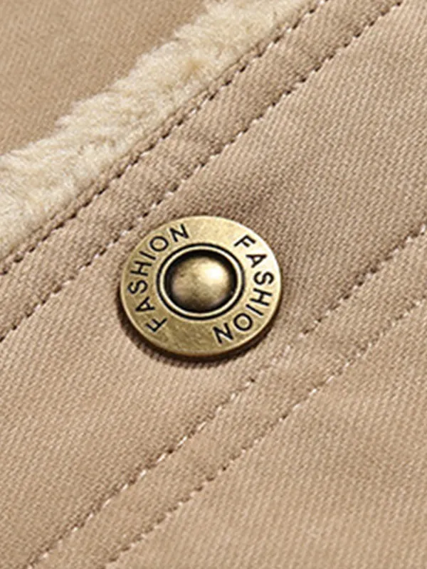 Men's Velvet Thickened Warm Loose Cotton Jacket