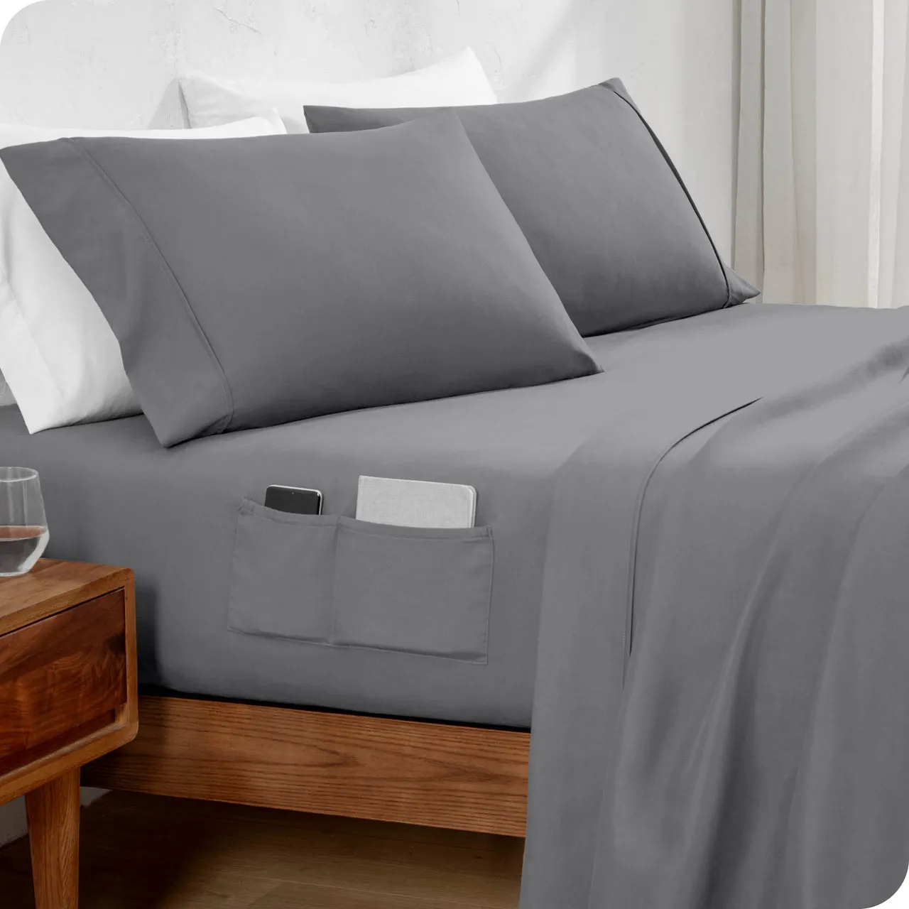 Microfiber Hydro-Brushed Dual-Pocket Sheet Set Comfortable Bedding Set