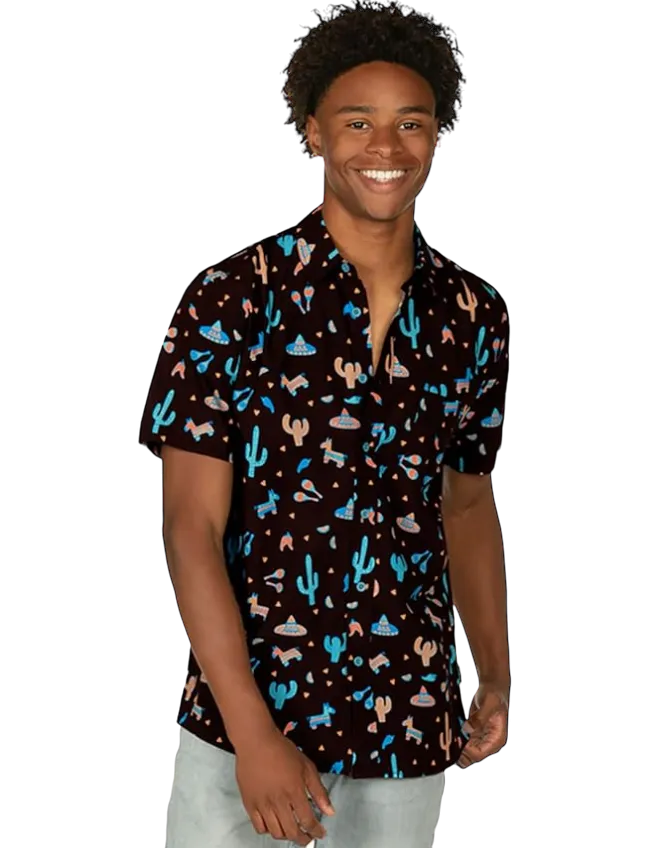 Midnight Fiesta Button Down