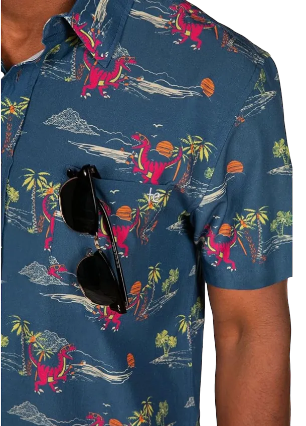 Prehistoric Dino Party Button Down