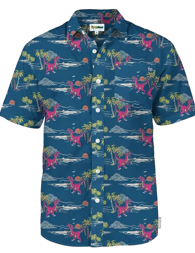 Prehistoric Dino Party Button Down