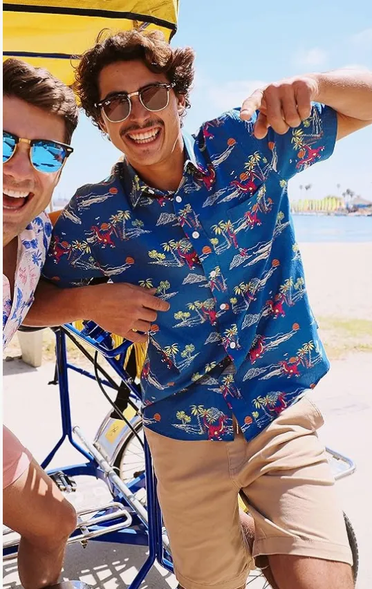 Prehistoric Dino Party Button Down