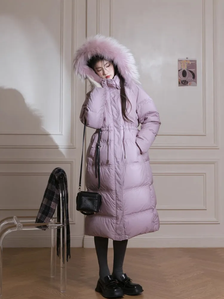 Purple diamond long down jacket【s0000005811】
