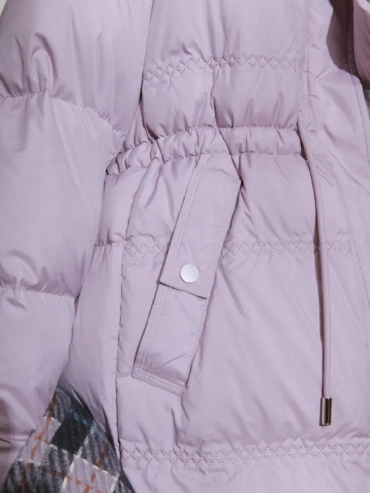 Purple diamond long down jacket【s0000005811】