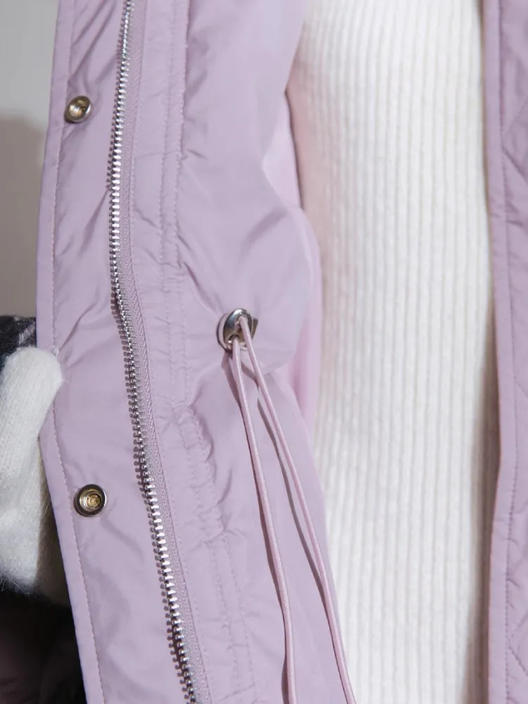 Purple diamond long down jacket【s0000005811】