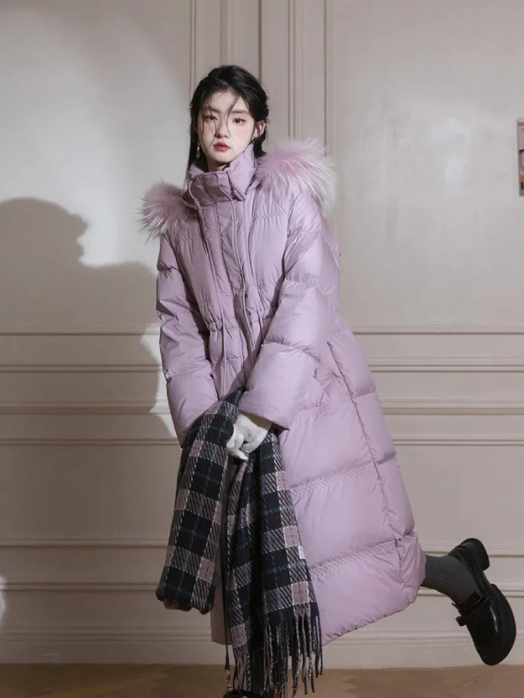 Purple diamond long down jacket【s0000005811】
