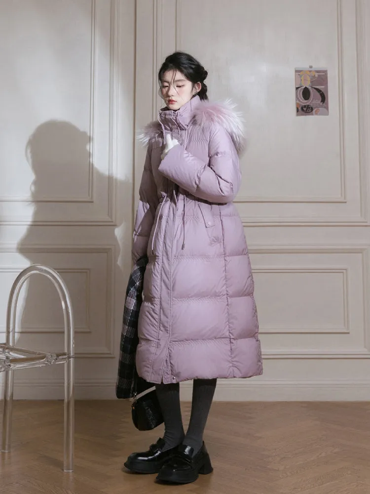 Purple diamond long down jacket【s0000005811】