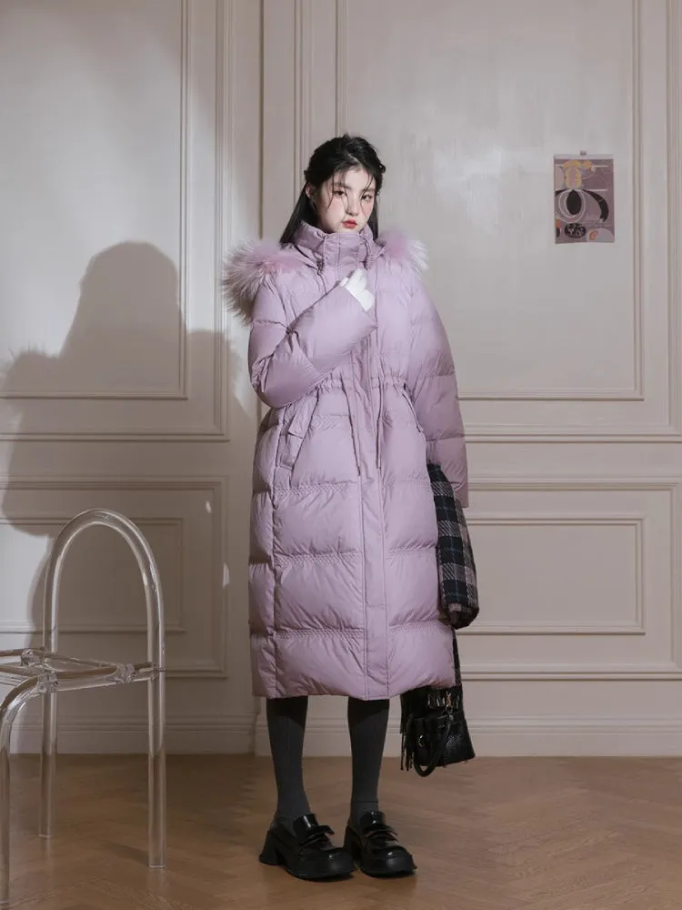 Purple diamond long down jacket【s0000005811】
