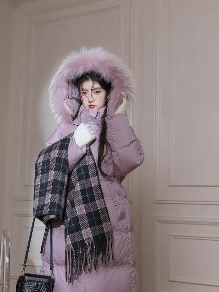 Purple diamond long down jacket【s0000005811】