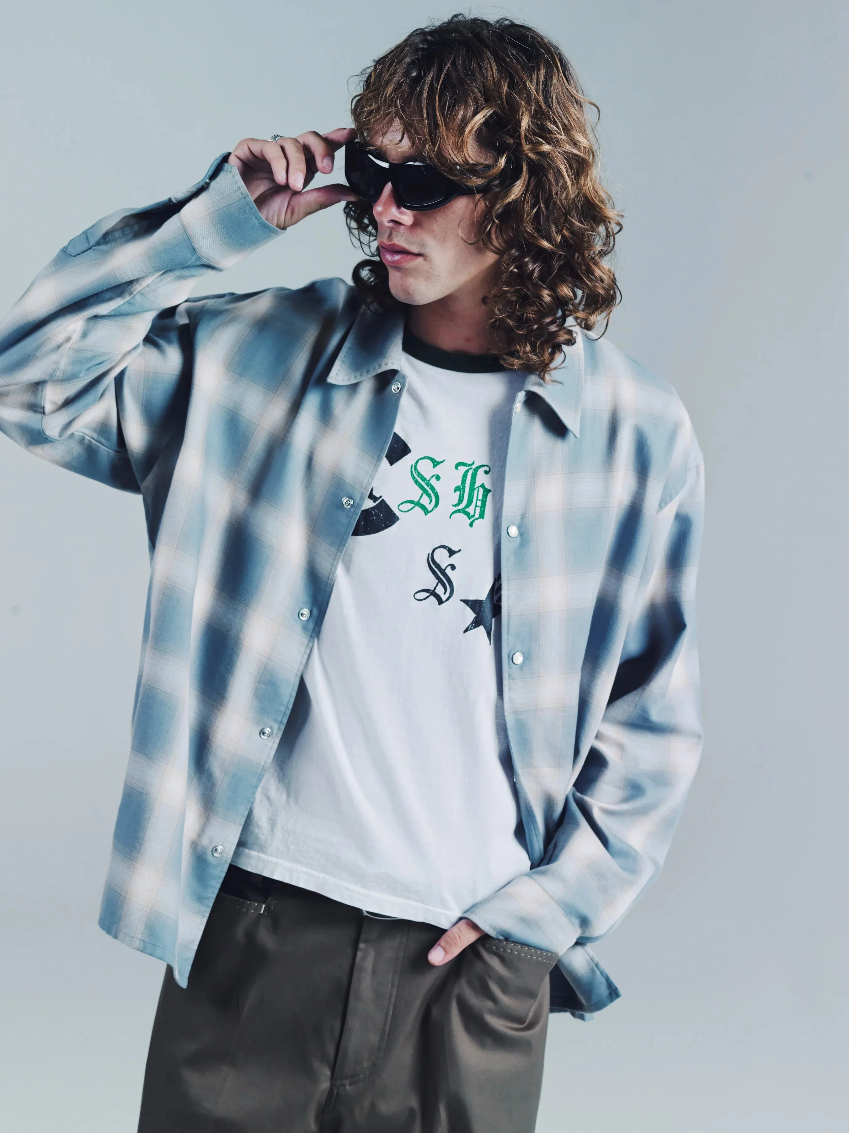 RELAXED LONG SLEEVE SHIRT | BLUE