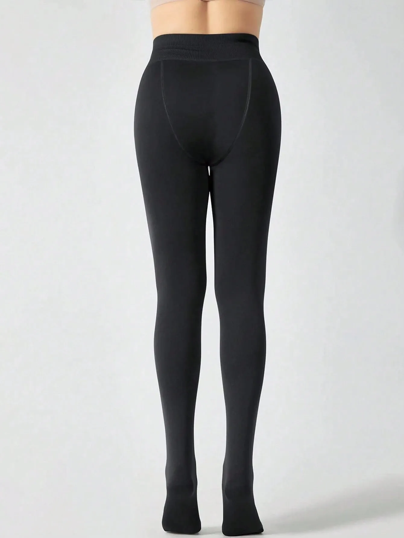 SHEIN 1pc 280g Thickened Fleece Winter Warm Leggings, Perfect Match For Dresses, Sweaters, Etc.