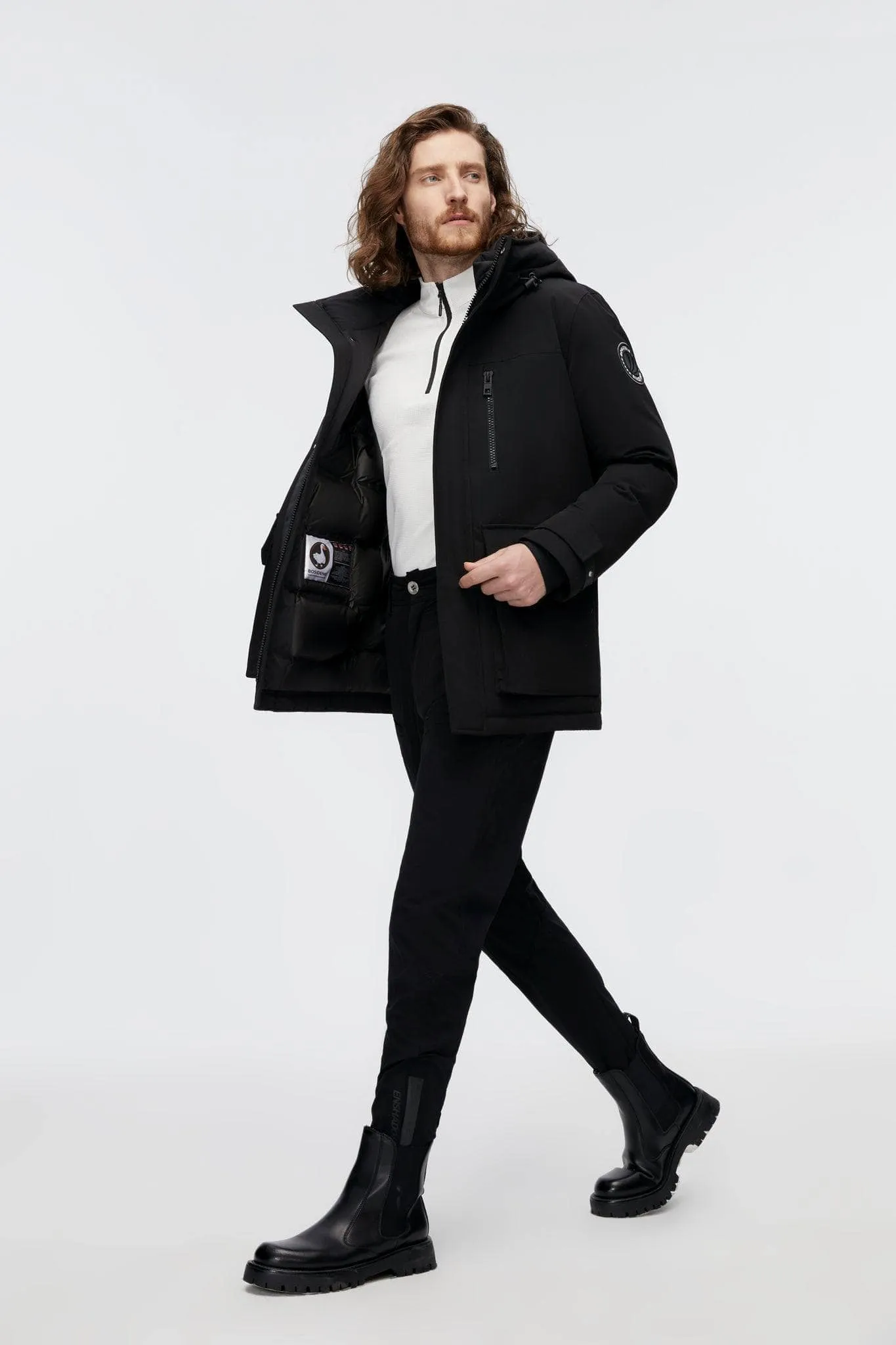 Short Goose Down Jacket With Hood