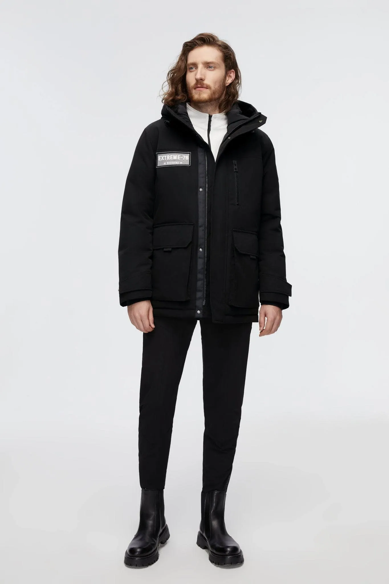 Short Goose Down Jacket With Hood