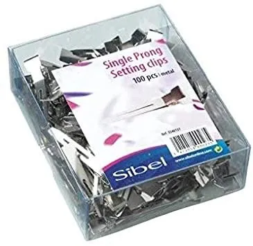 Sibel Single Prong Setting Clips (100)