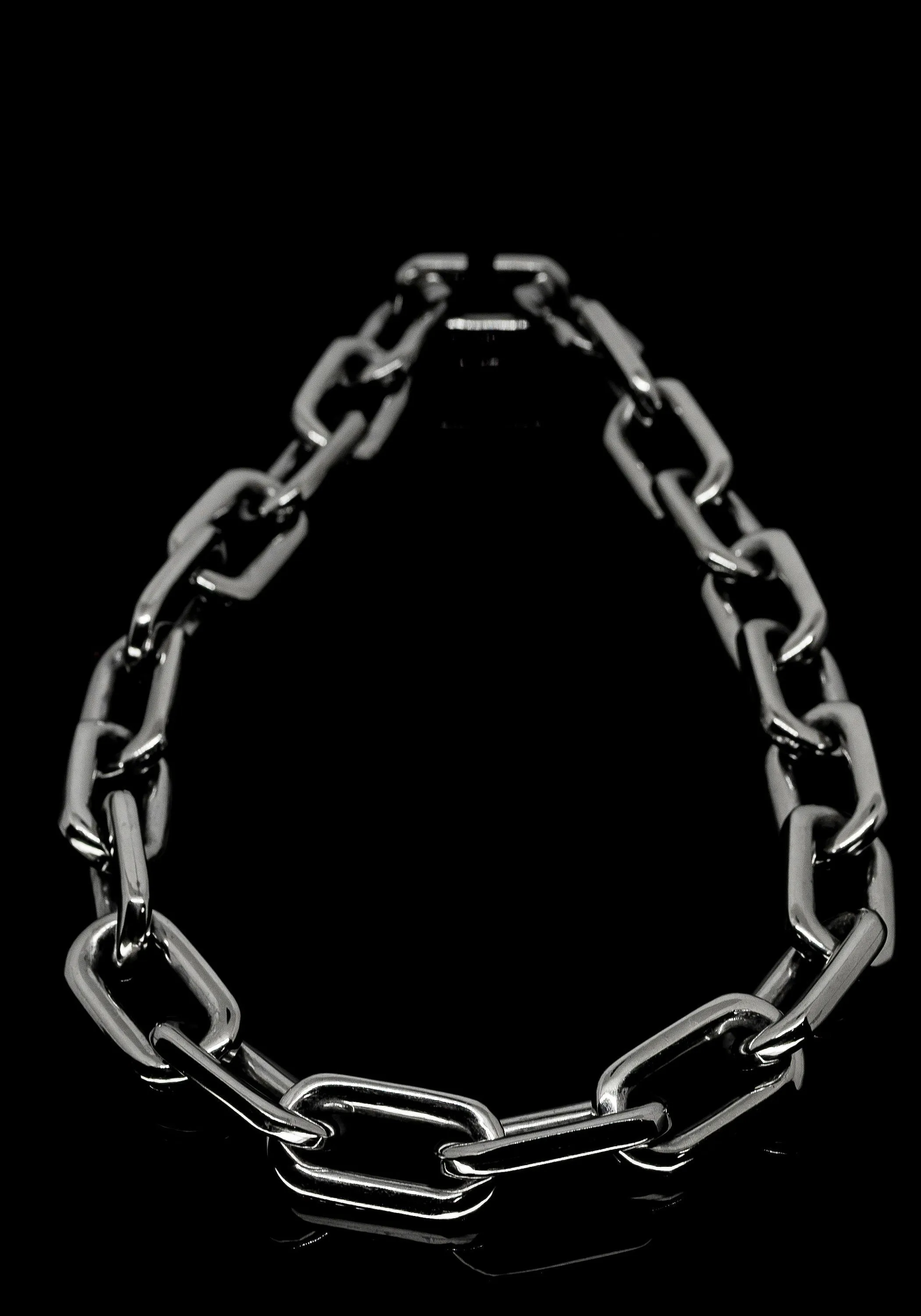 Silver Thick Chain Necklace - Lightweight Design