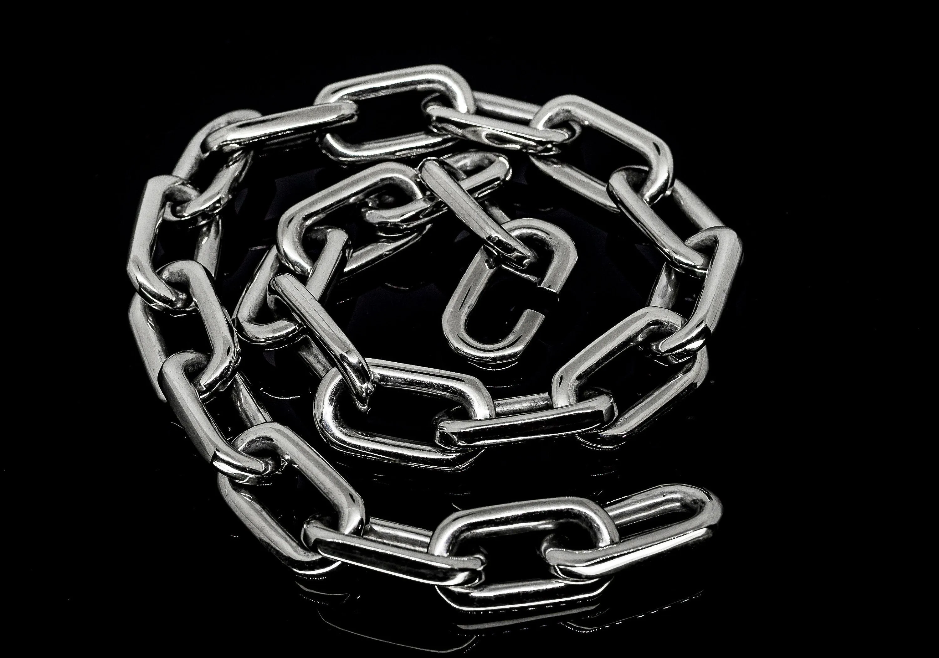 Silver Thick Chain Necklace - Lightweight Design