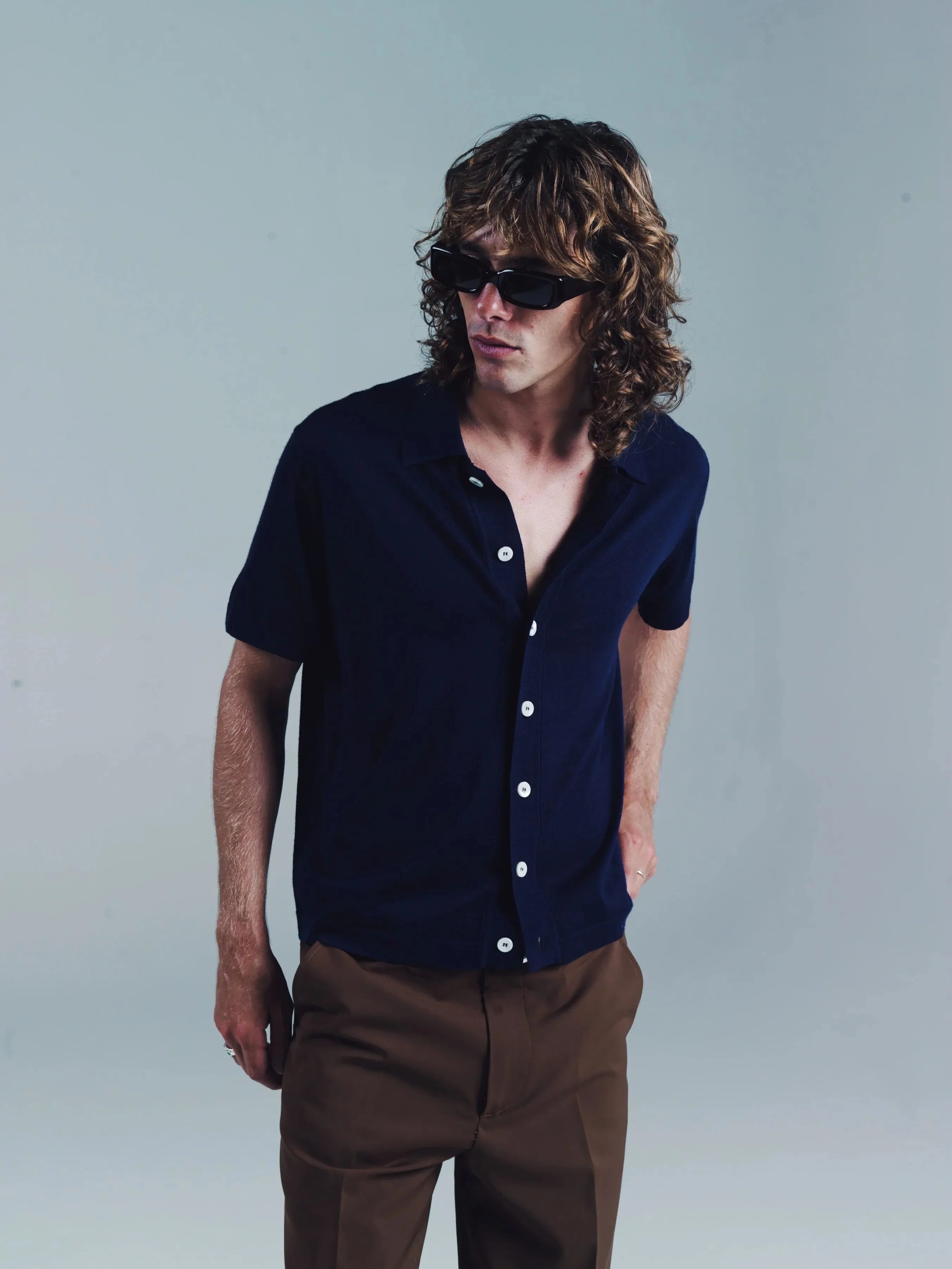 SUAVECITO BUTTON DOWN POLO | NAVY