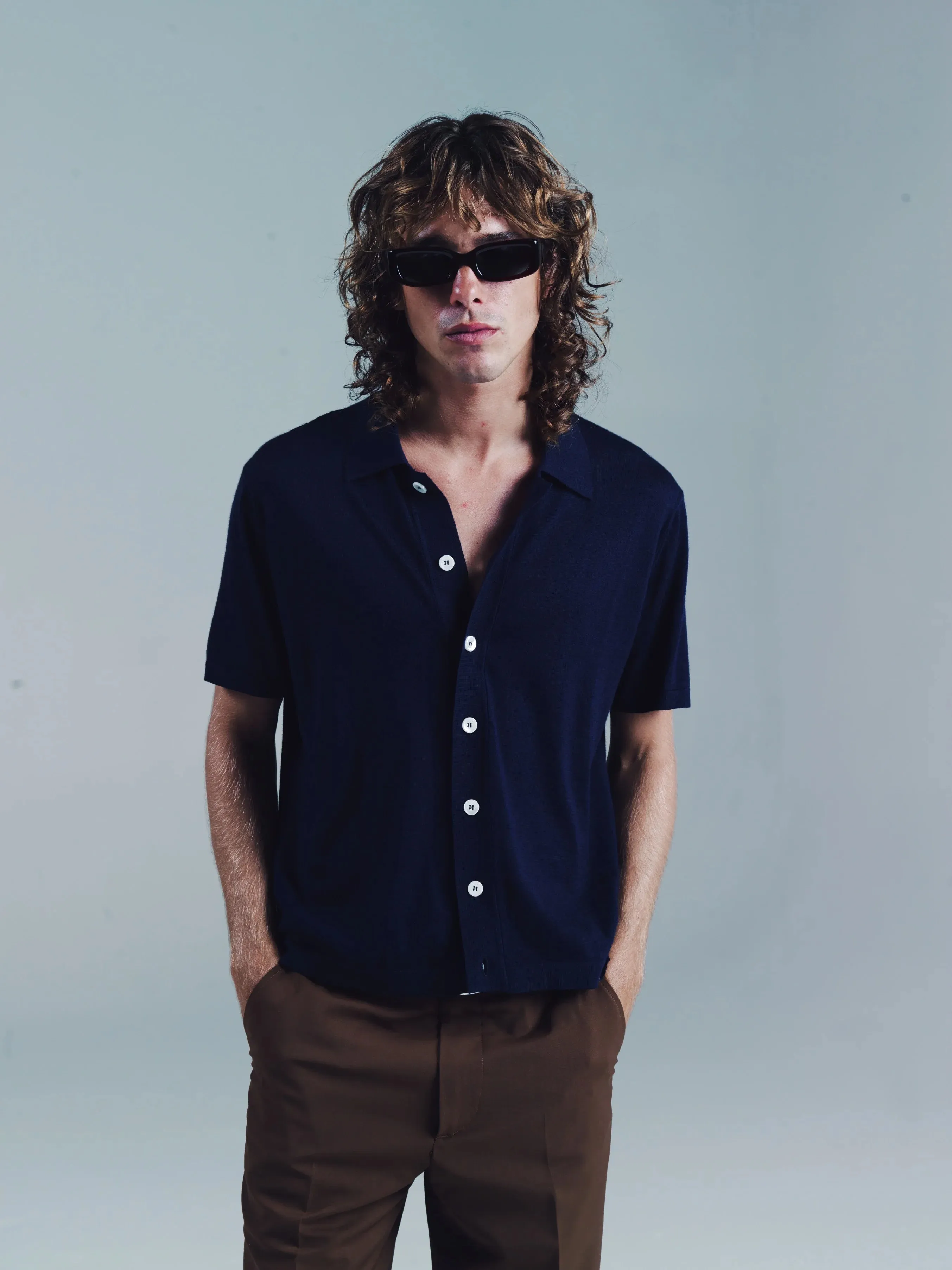 SUAVECITO BUTTON DOWN POLO | NAVY