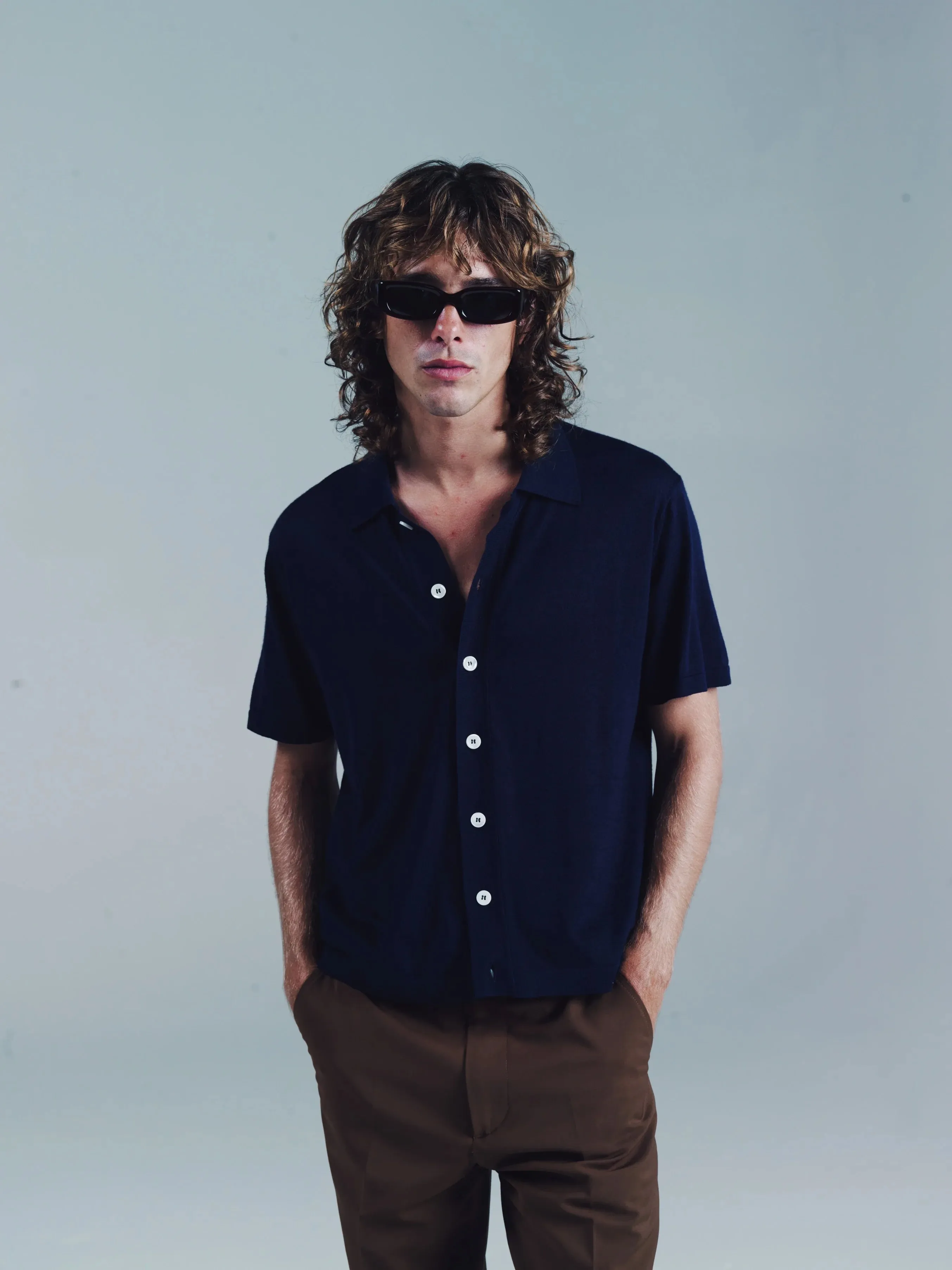 SUAVECITO BUTTON DOWN POLO | NAVY