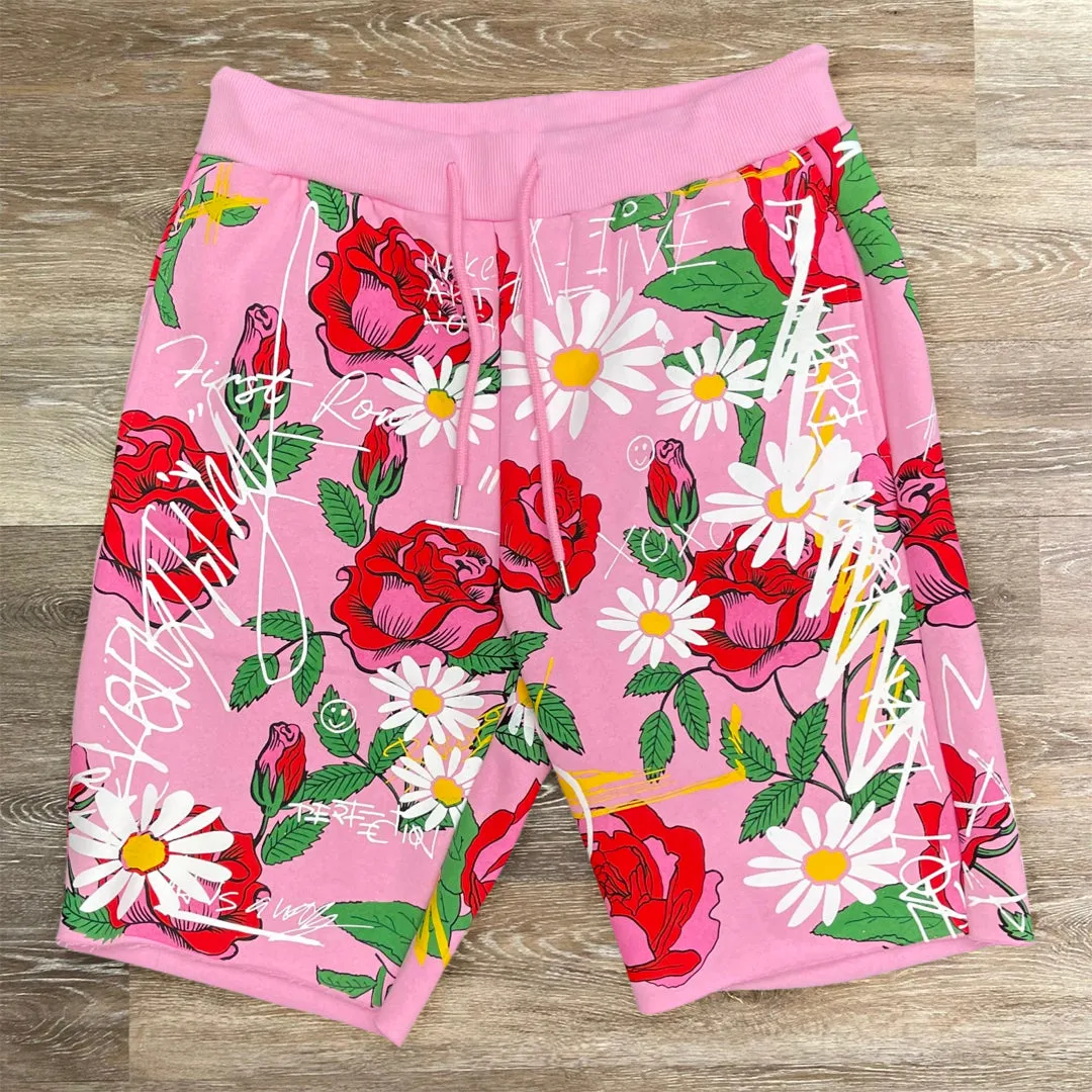 Trendy casual printed street sports shorts