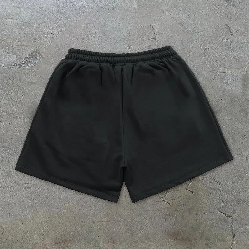 Trendy Retro Print Butterfly Street Shorts