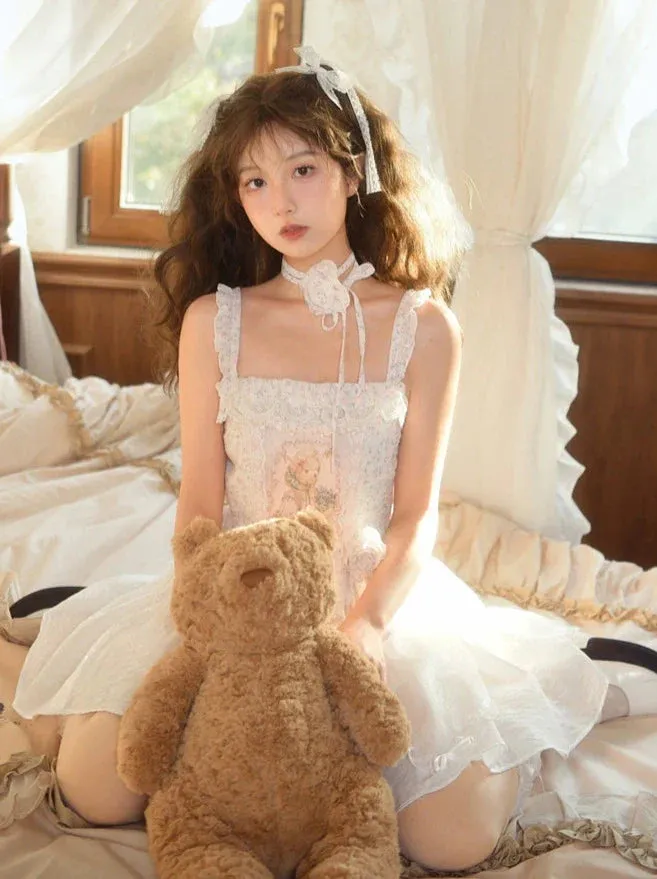 Tutu Lace Fairy Princess Jacket Short Camisole Tale Floral Skirt