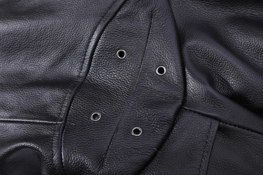 Ultra Long Men Leather Coat Quilted 100% Natural Cowhide Male Leather Trench Winter Euro US Size Sleeve 66-69 Chest 106~130 M464