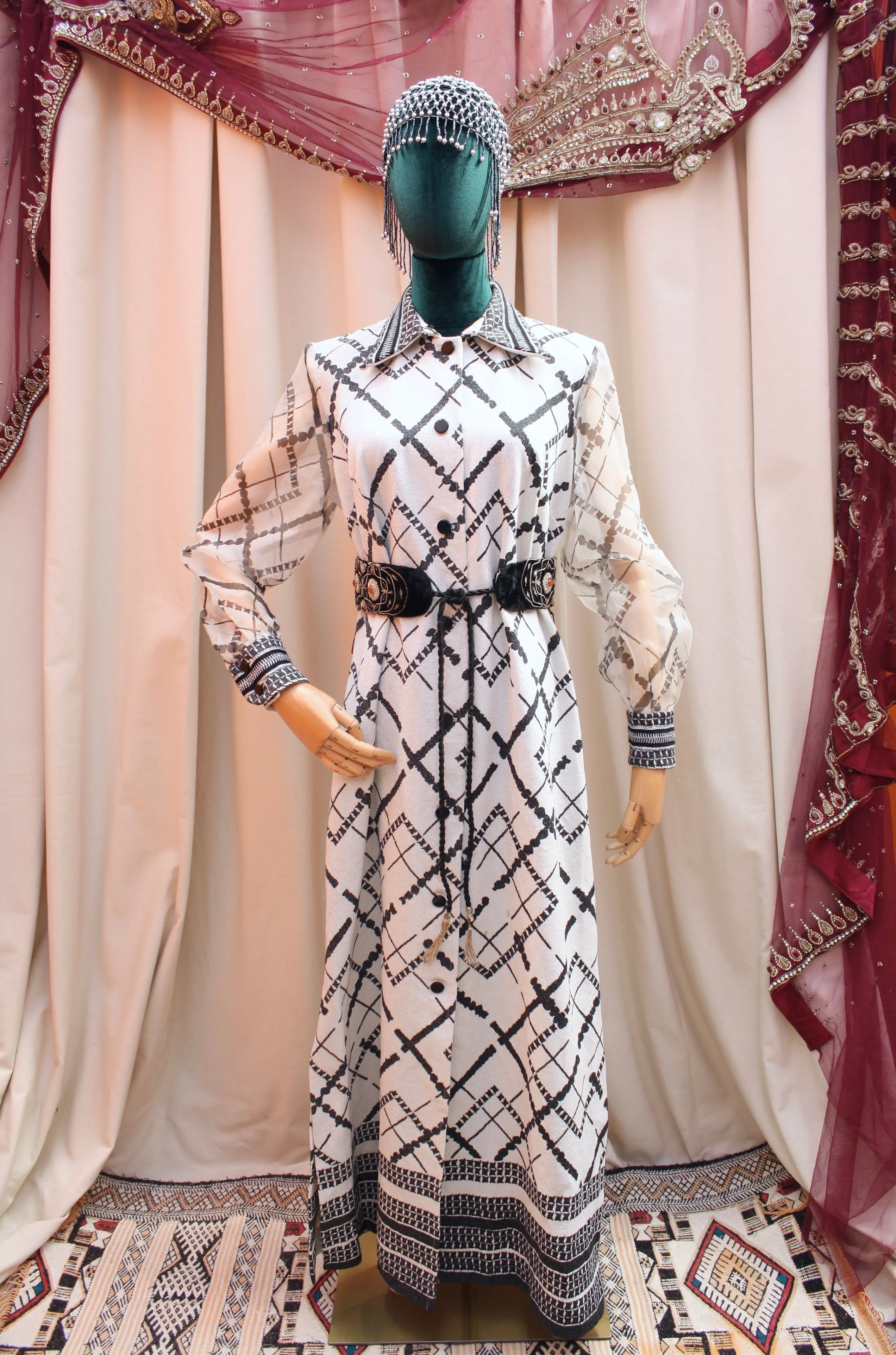 Vintage 70s Sparkle Maxi Dress