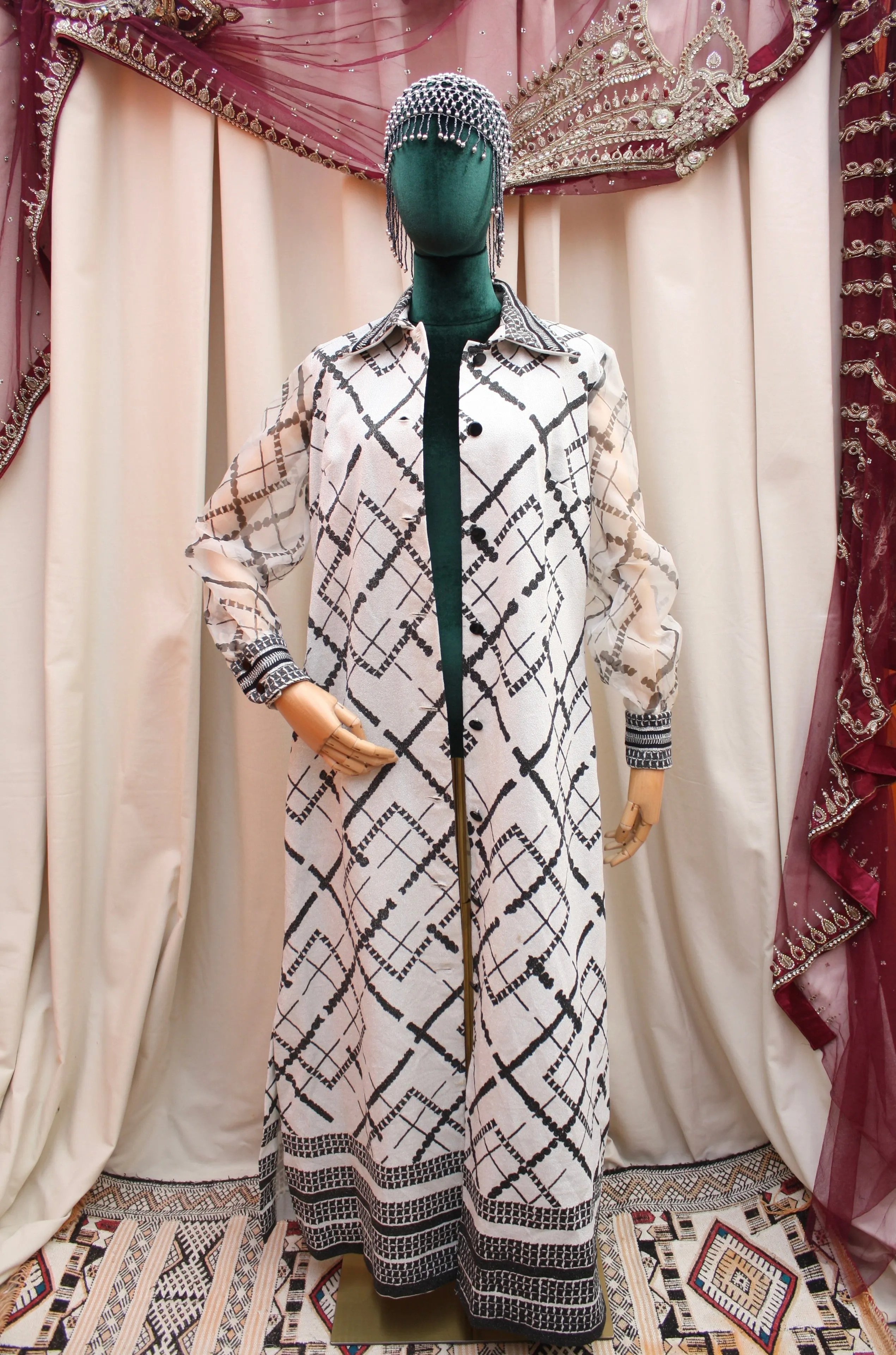 Vintage 70s Sparkle Maxi Dress
